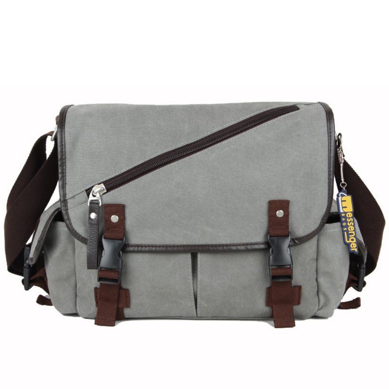Large Classic Canvas Messenger Bag