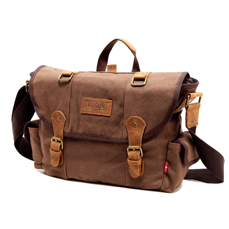 Large Traditional Canvas Messenger Bag