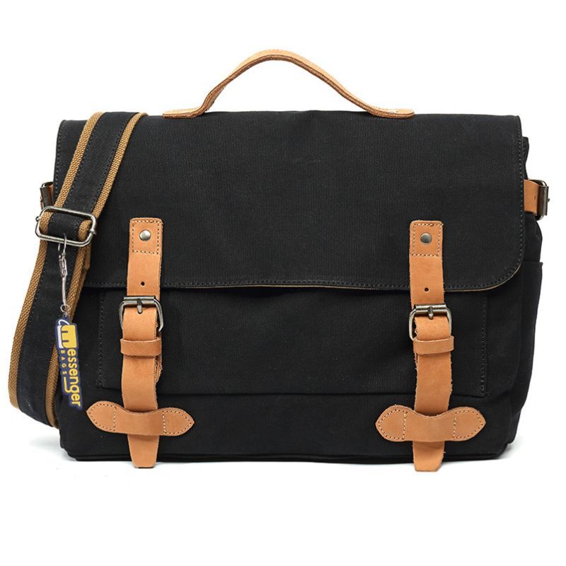 Large Vintage Canvas Messenger Bag