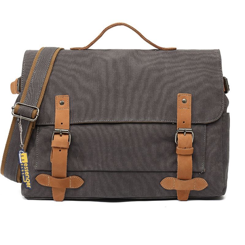 Large Vintage Canvas Messenger Bag