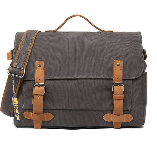Large Vintage Canvas Messenger Bag