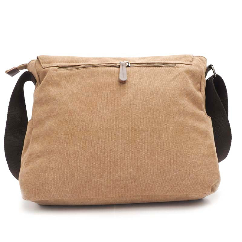 Large Waxed Canvas Messenger Bag