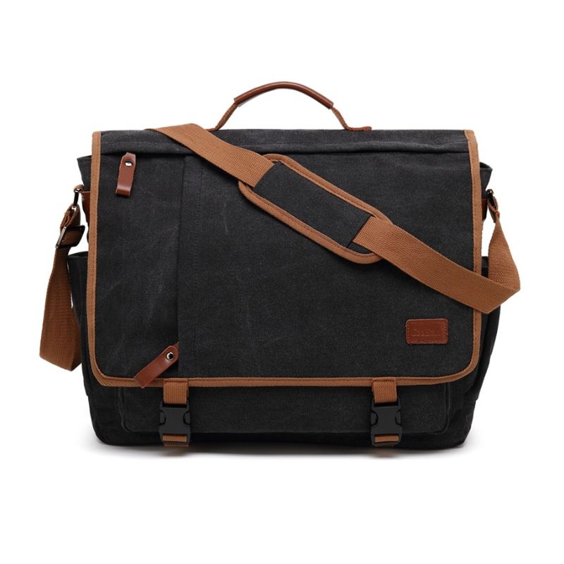 Large Canvas Laptop Messenger Bag