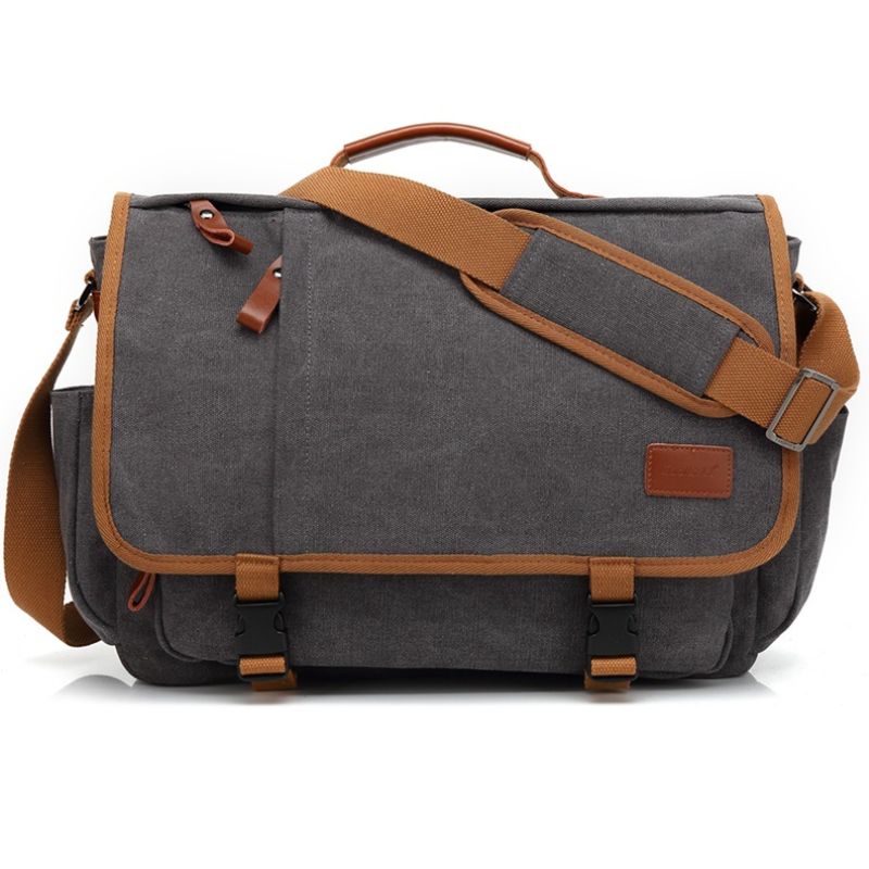 Large Canvas Laptop Messenger Bag
