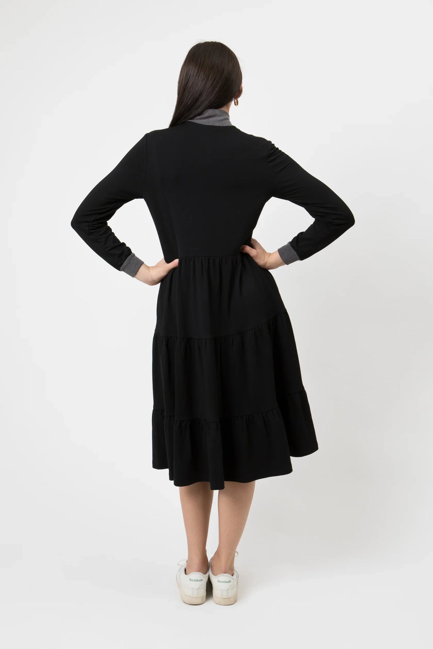 Keshi Oversized Swing Sweatshirt Dress French Terry
