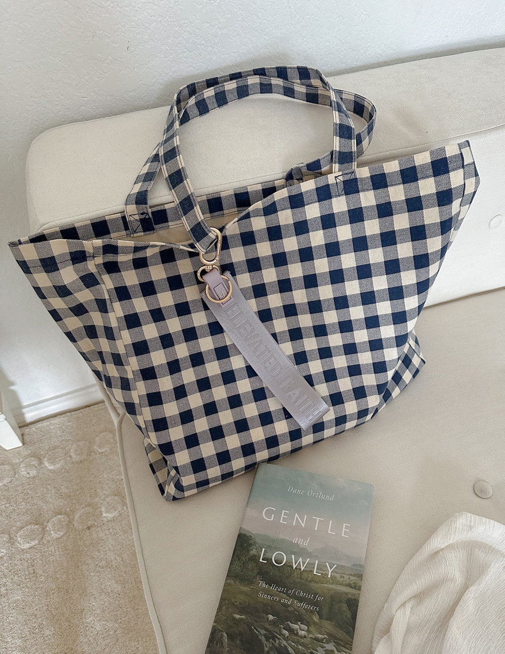 Lavender Oversized Logo Keychain