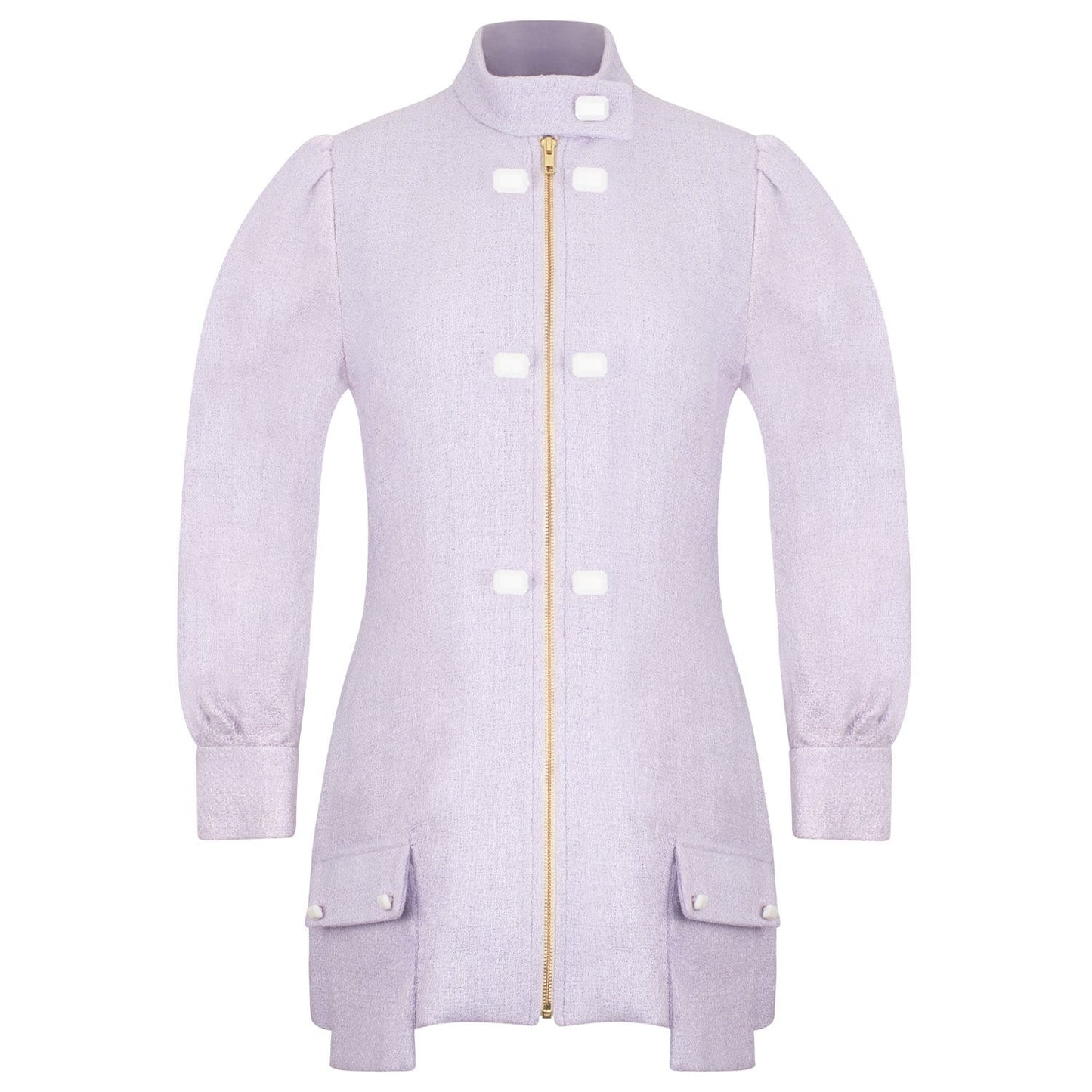 Lavender Tweed Cotton Coat Dress ADIBA
