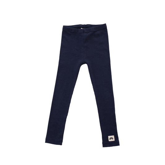 Blue Cotton Spandex Leggings