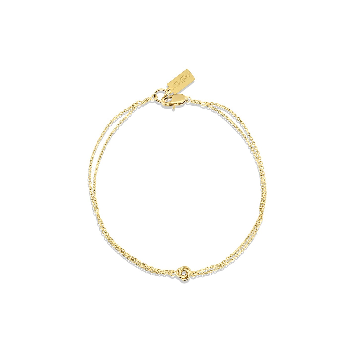 Love Knot Bracelet 14k Gold Filled or Sterling Silver Chain Lennan