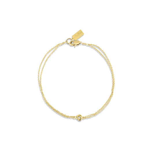 Love Knot Bracelet 14k Gold Filled or Sterling Silver Chain Lennan