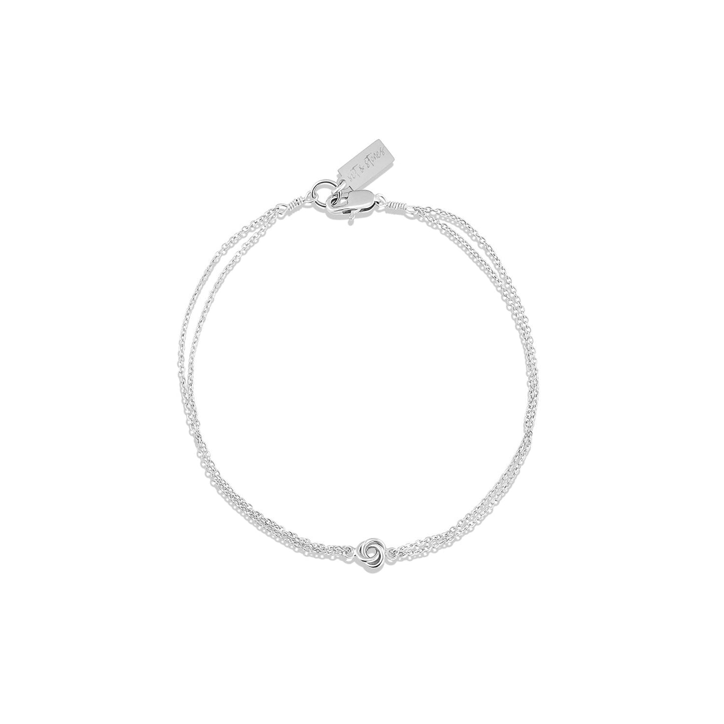 Love Knot Bracelet 14k Gold Filled or Sterling Silver Chain Lennan