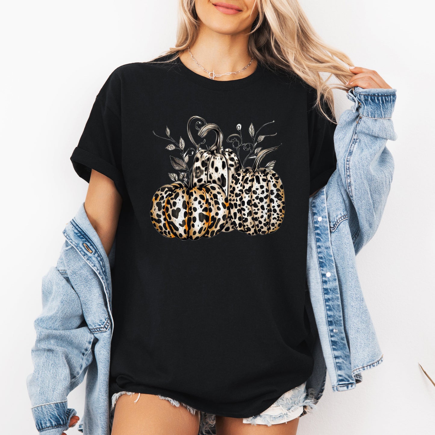 Leopard Print Pumpkins, Cute, Halloween, Autumn, Fall, Tshirt