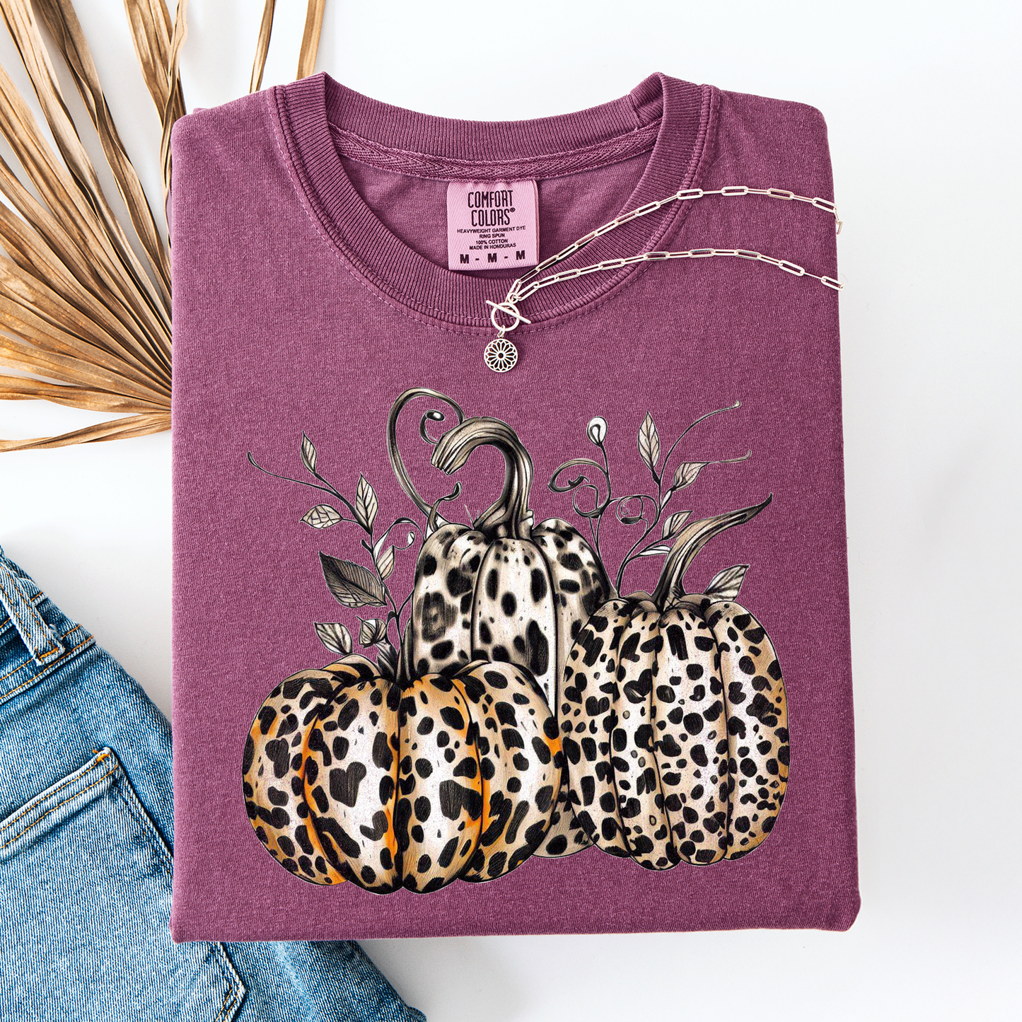Leopard Print Pumpkins, Cute, Halloween, Autumn, Fall, Comfort Colors T-Shirt