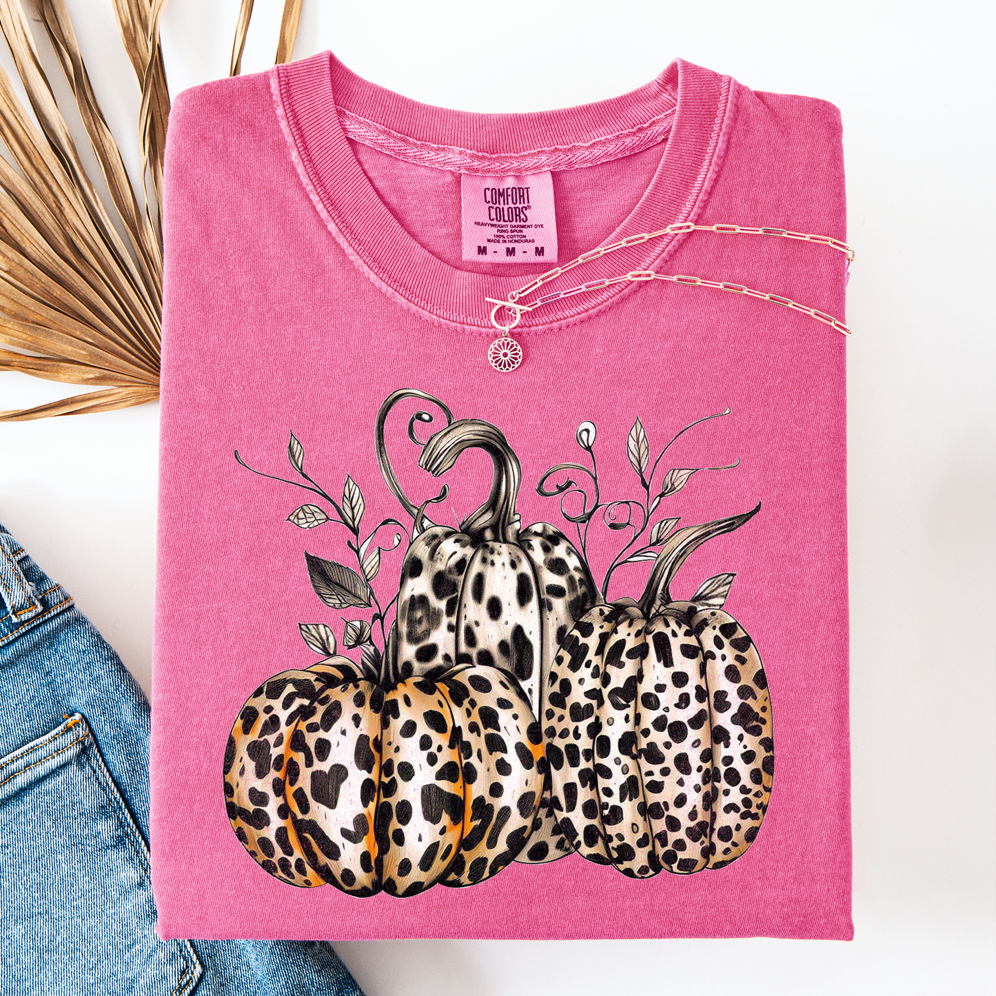 Leopard Print Pumpkins, Cute, Halloween, Autumn, Fall, Comfort Colors T-Shirt