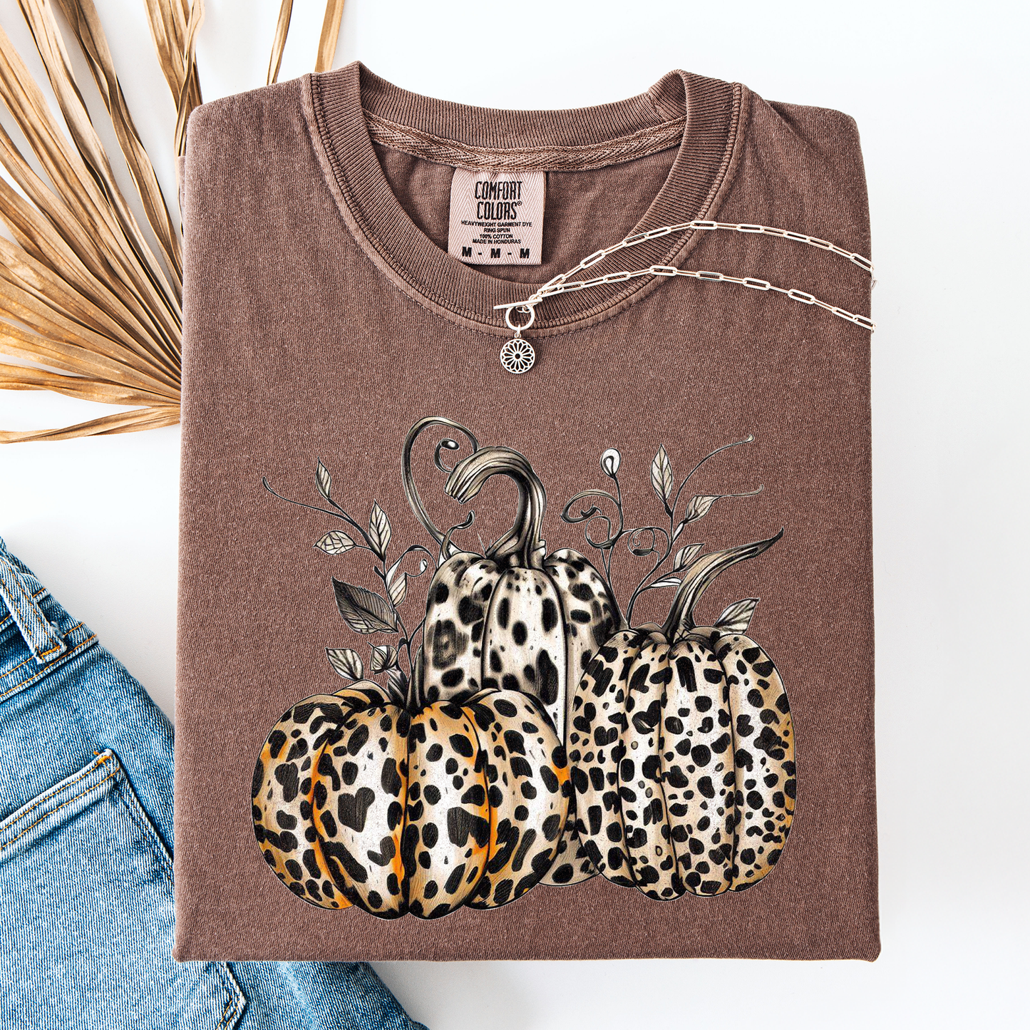 Leopard Print Pumpkins, Cute, Halloween, Autumn, Fall, Comfort Colors T-Shirt