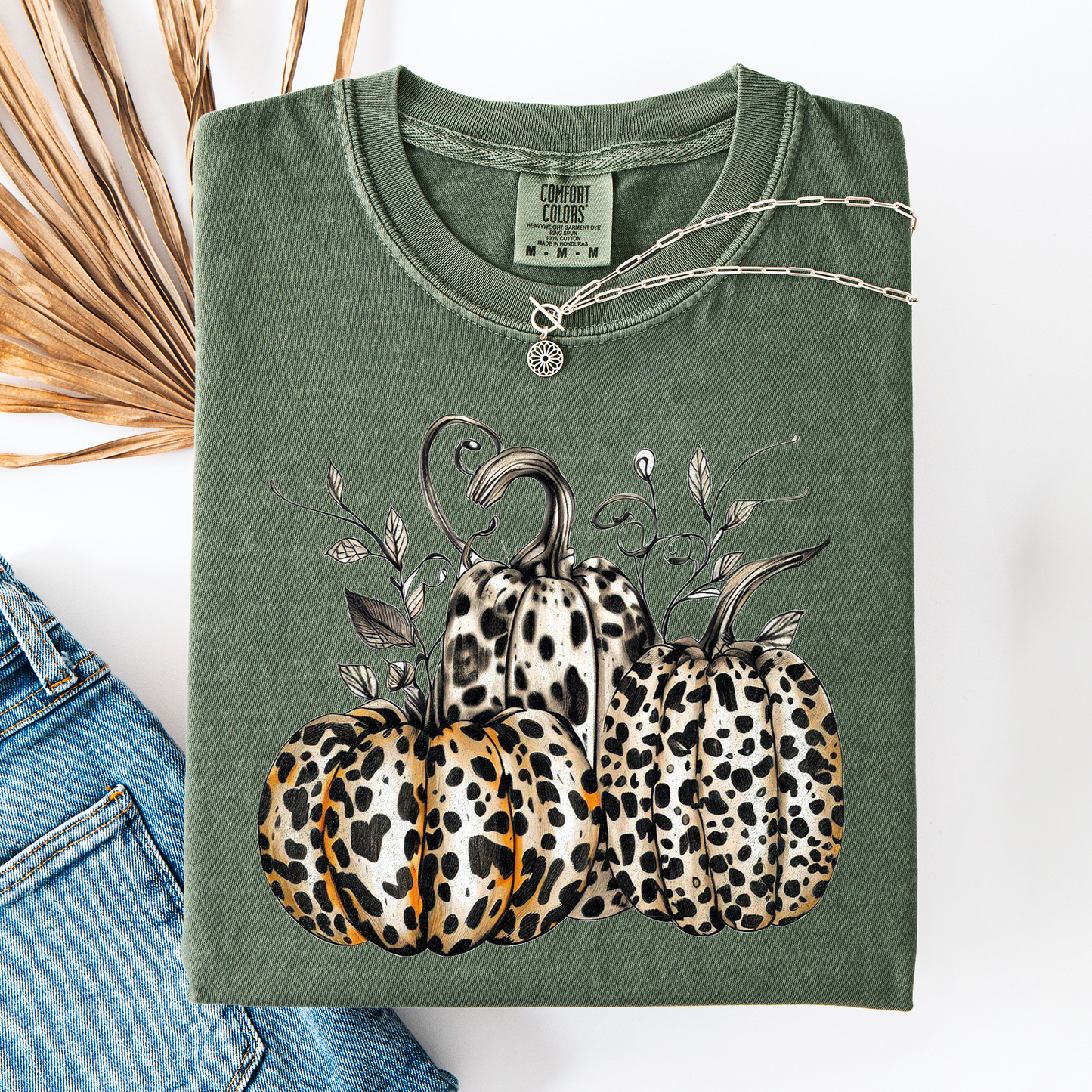 Leopard Print Pumpkins, Cute, Halloween, Autumn, Fall, Comfort Colors T-Shirt