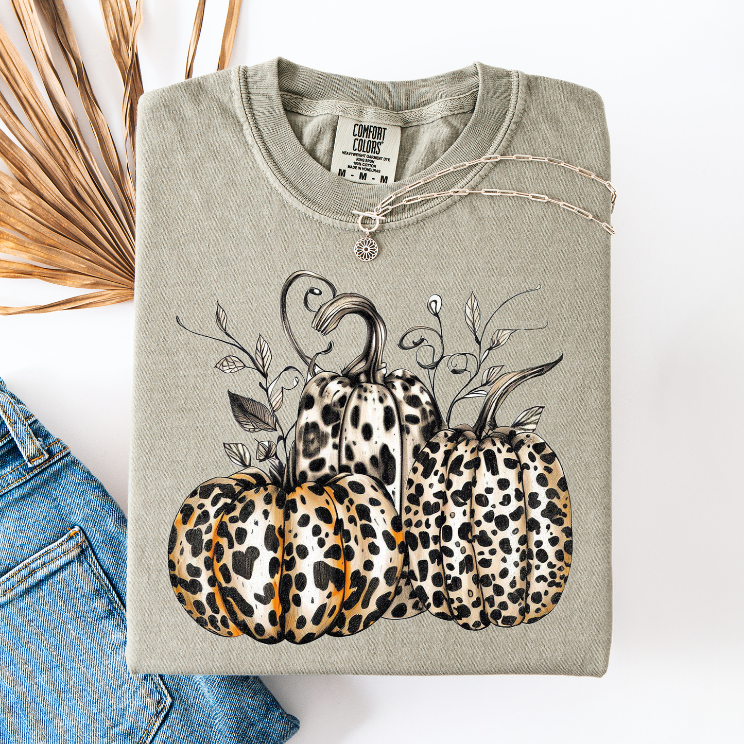 Leopard Print Pumpkins, Cute, Halloween, Autumn, Fall, Comfort Colors T-Shirt