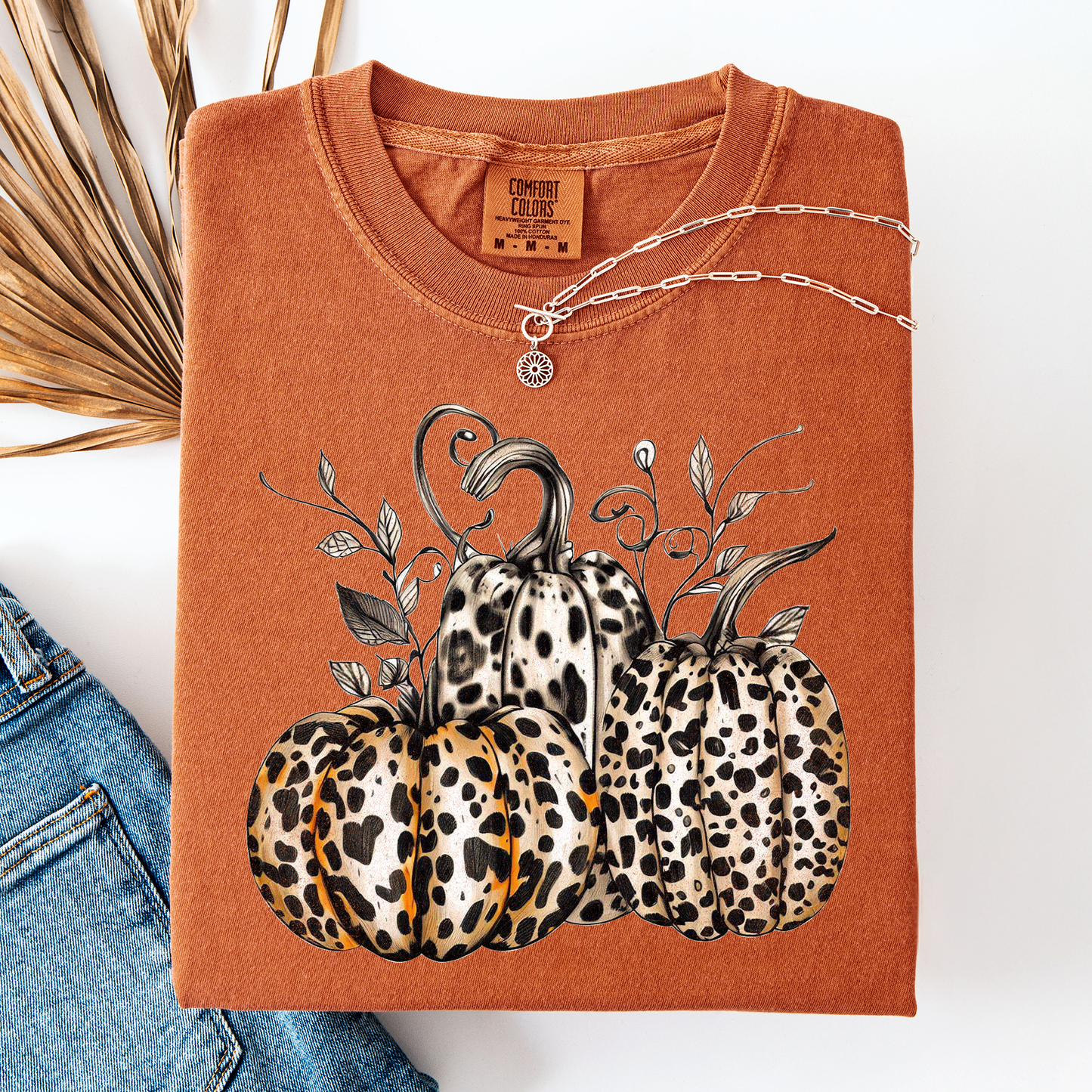 Leopard Print Pumpkins, Cute, Halloween, Autumn, Fall, Comfort Colors T-Shirt
