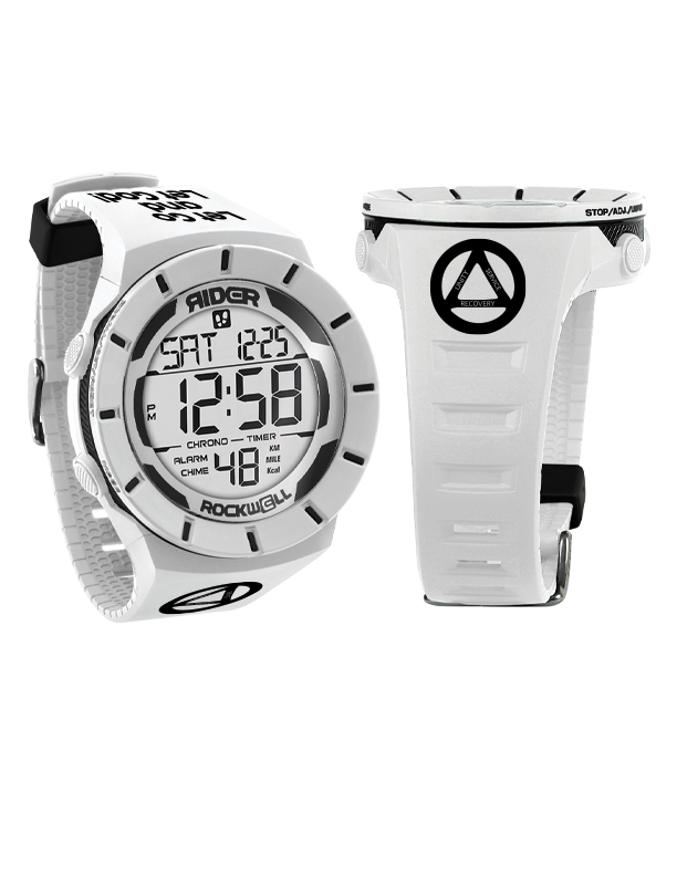 Recovery Dual Time Zone Coliseum Fit™ White/Black Watch Rockwell
