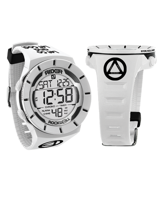 Recovery Dual Time Zone Coliseum Fit™ White/Black Watch Rockwell