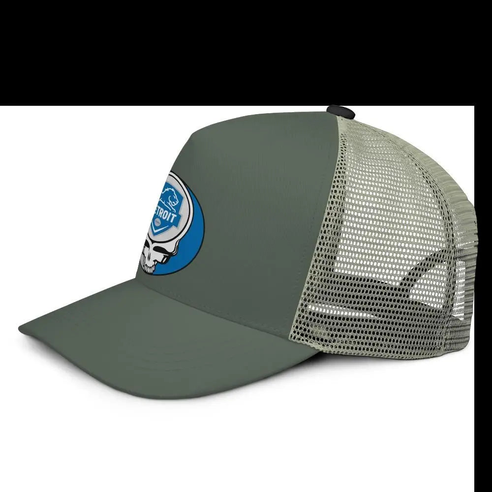 Detroit Football Edition Stealie Trucker Cap Eco-Friendly DTF Gridiron Collection