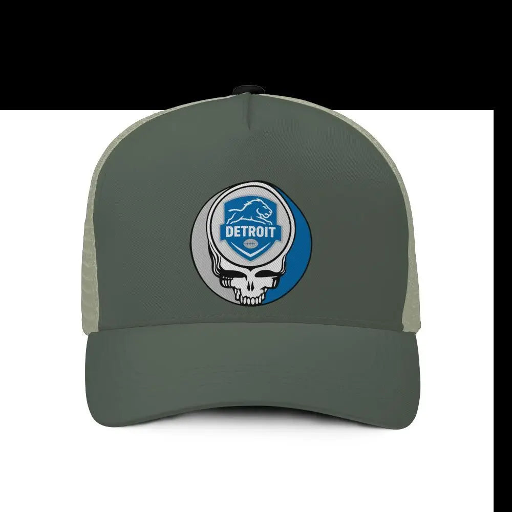 Detroit Football Edition Stealie Trucker Cap Eco-Friendly DTF Gridiron Collection