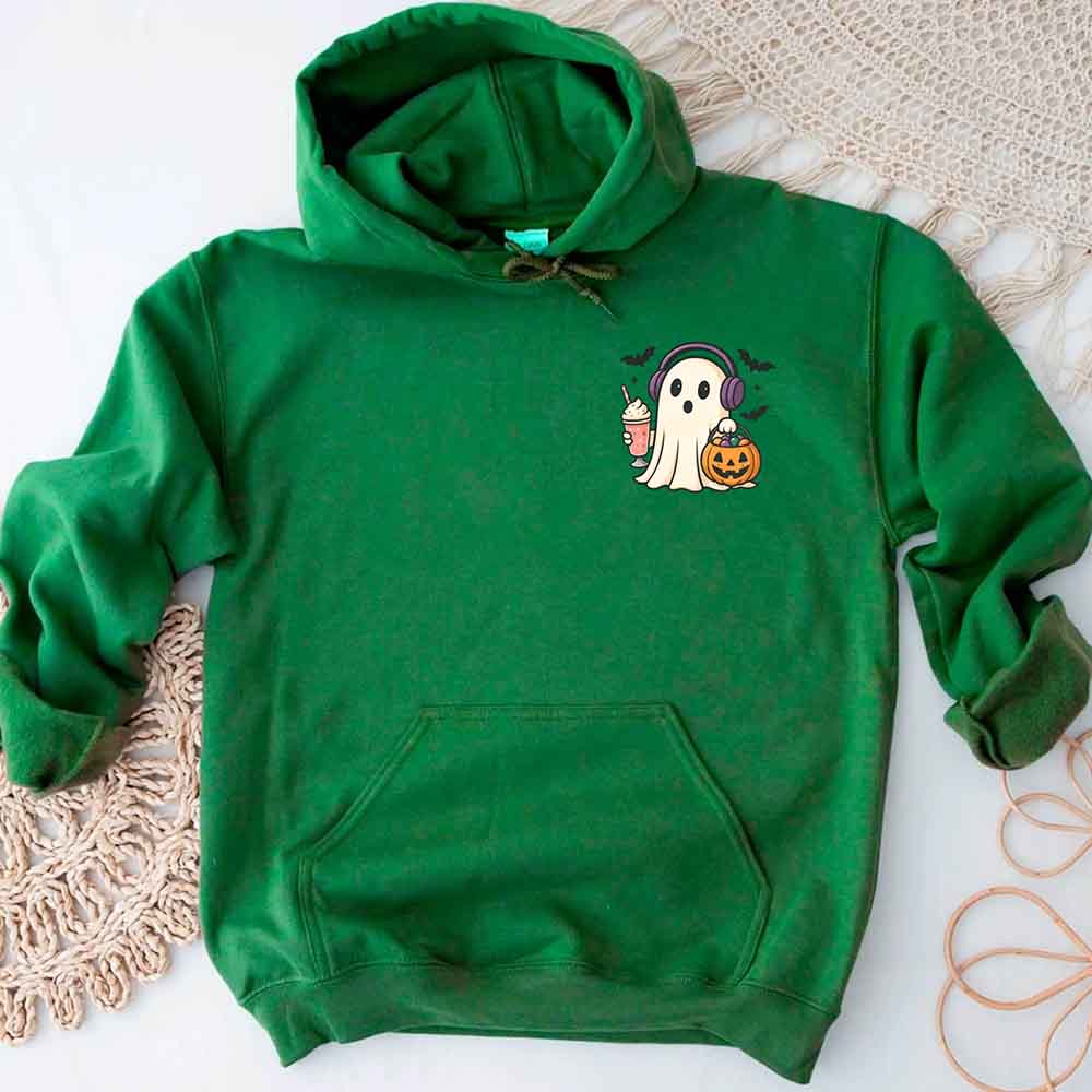 Little Ghost Iced Coffee Hoodie – Cute Halloween Ghost Hoodie