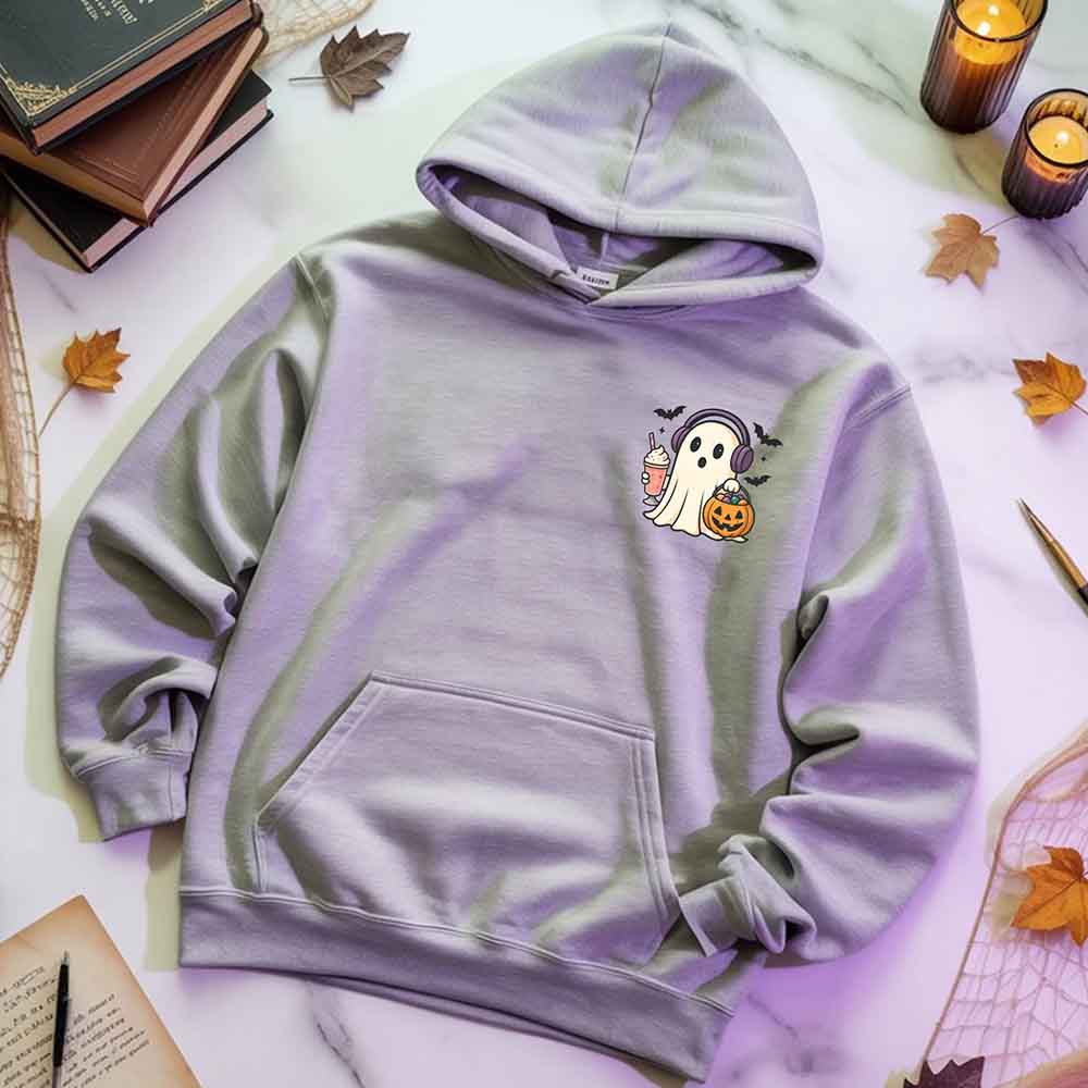 Little Ghost Iced Coffee Hoodie – Cute Halloween Ghost Hoodie