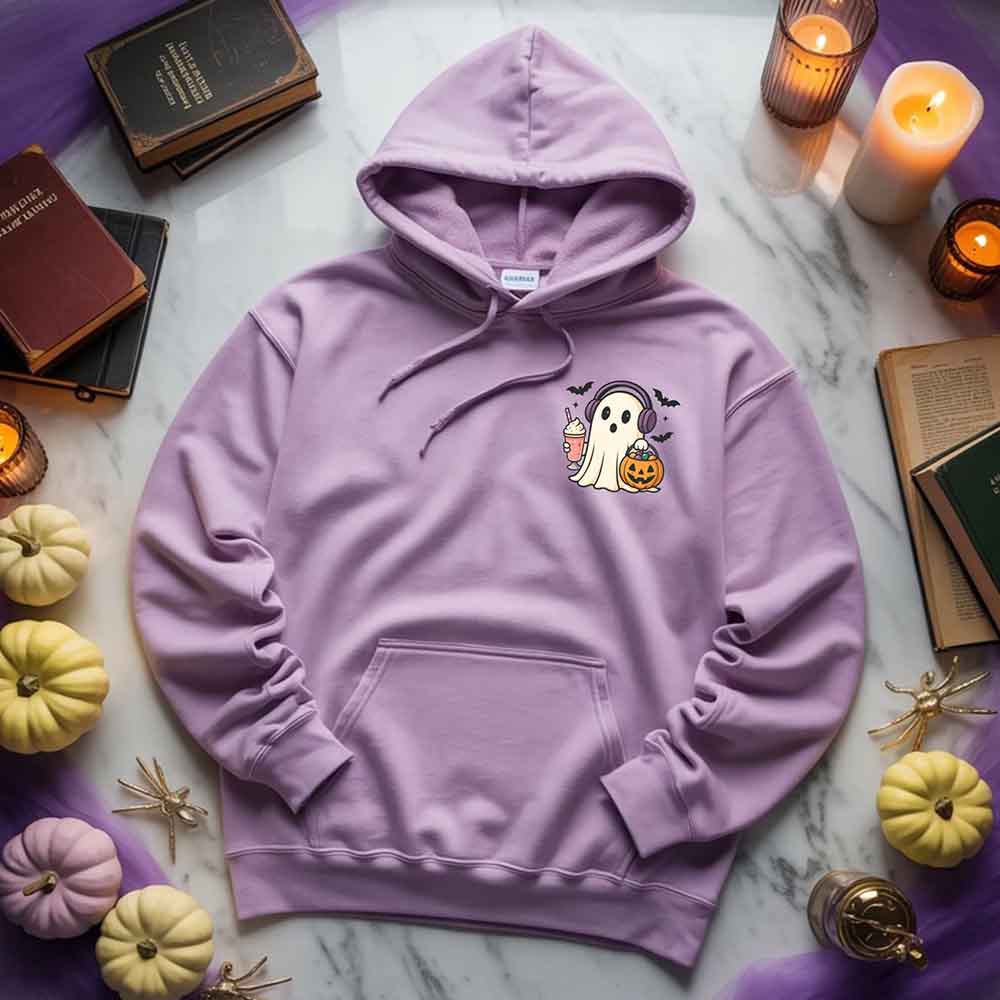 Little Ghost Iced Coffee Hoodie – Cute Halloween Ghost Hoodie