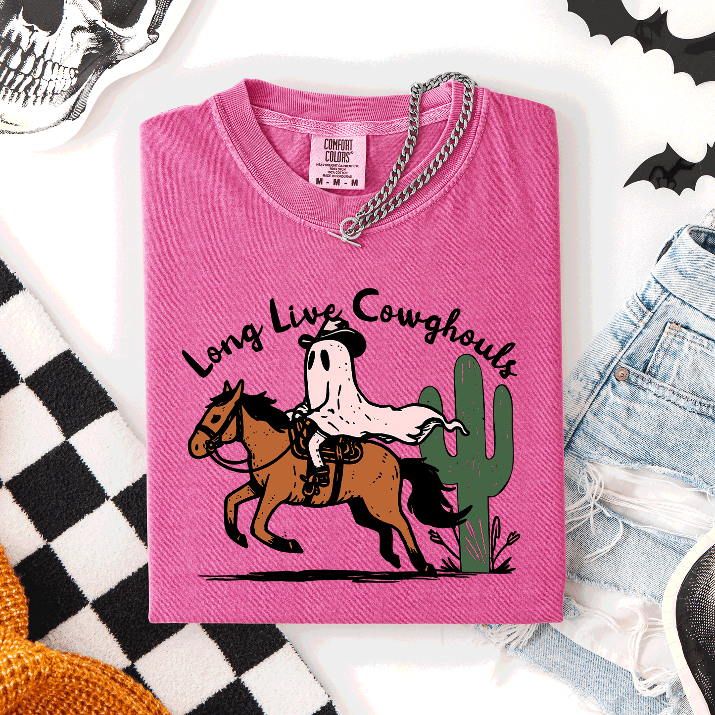 Long Live Cowghouls, Cowgirls, Cute, Western, Halloween, Comfort Colors T-Shirt