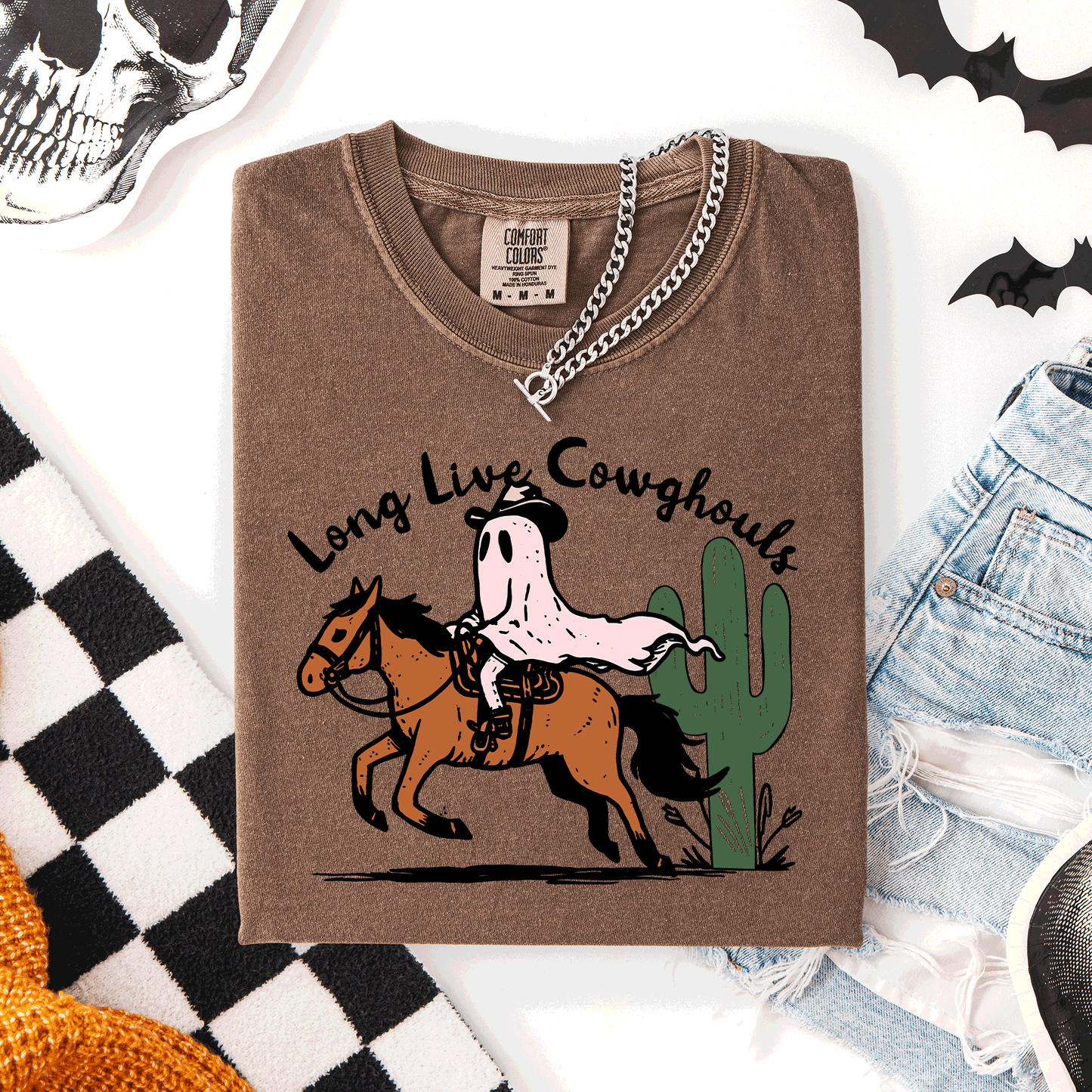 Long Live Cowghouls, Cowgirls, Cute, Western, Halloween, Comfort Colors T-Shirt