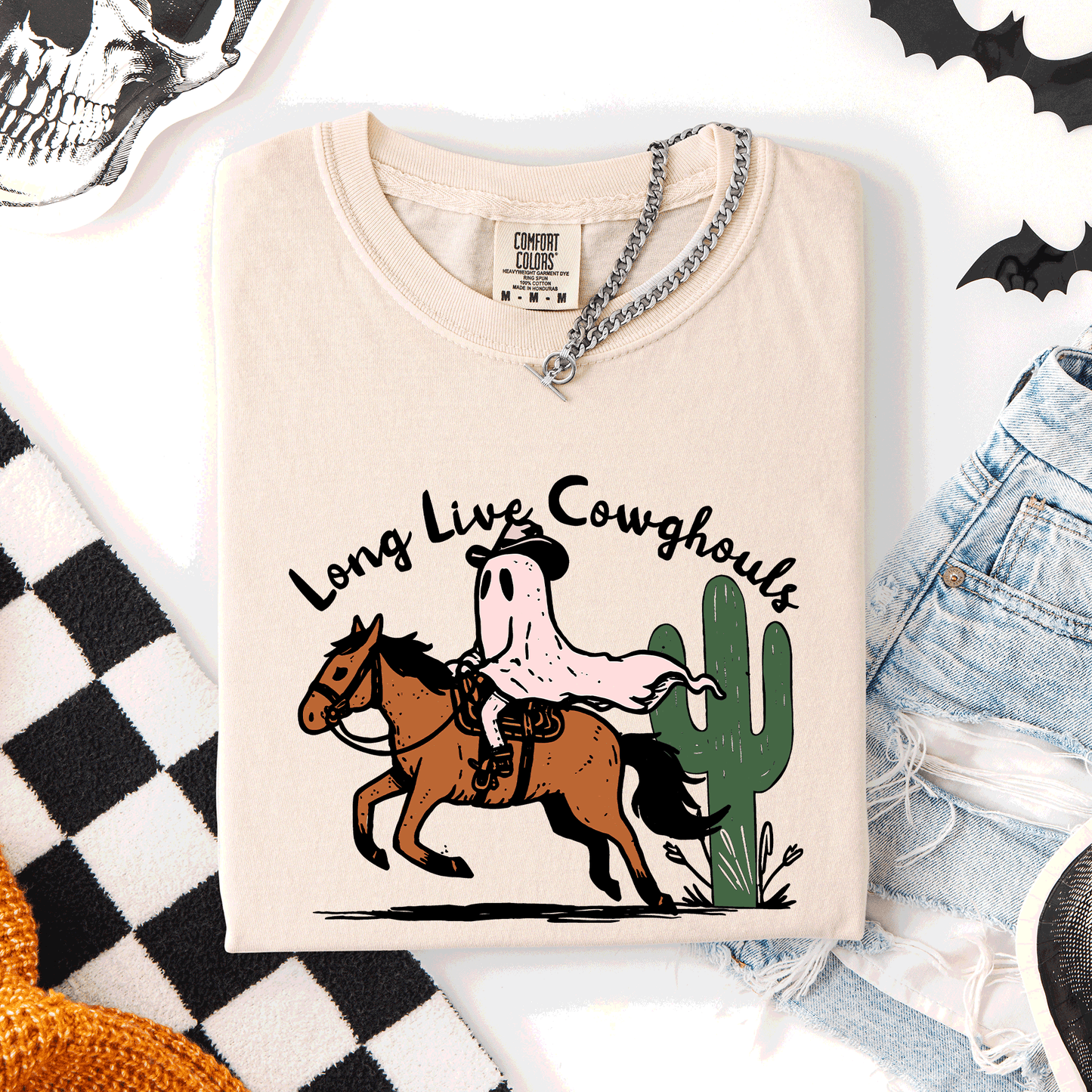 Long Live Cowghouls, Cowgirls, Cute, Western, Halloween, Comfort Colors T-Shirt