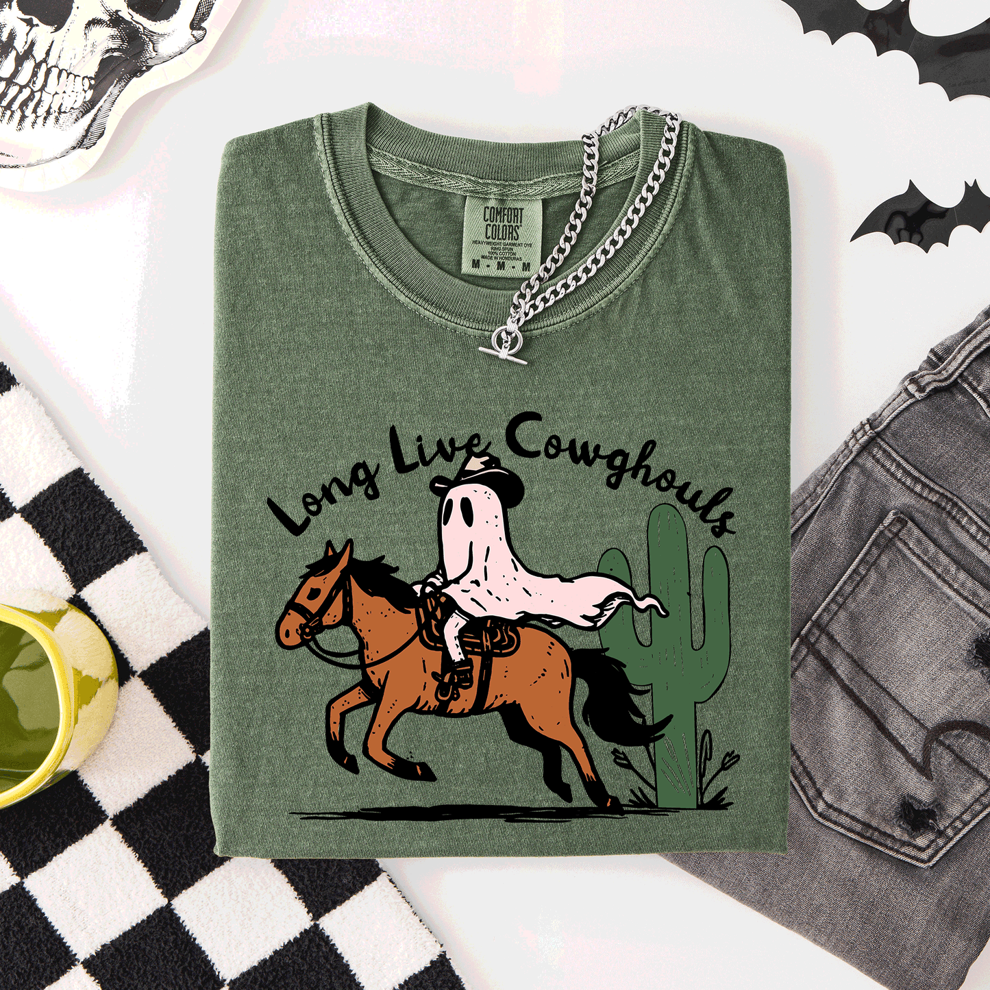 Long Live Cowghouls, Cowgirls, Cute, Western, Halloween, Comfort Colors T-Shirt