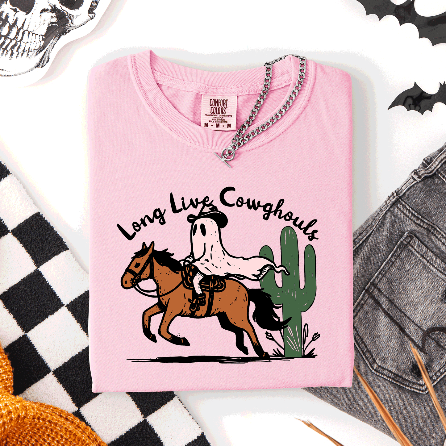 Long Live Cowghouls, Cowgirls, Cute, Western, Halloween, Comfort Colors T-Shirt