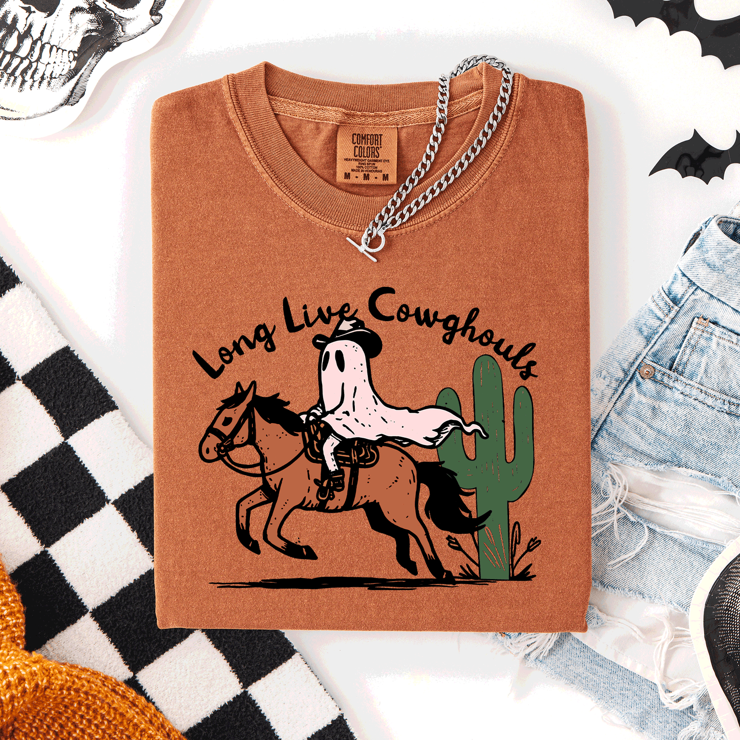 Long Live Cowghouls, Cowgirls, Cute, Western, Halloween, Comfort Colors T-Shirt