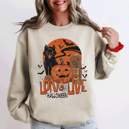 Long Live Halloween, Retro, Classic, Vintage Sweatshirt