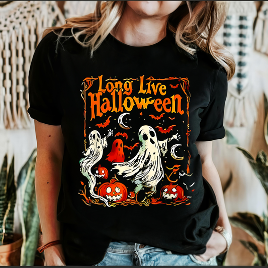 Long Live Halloween, Spooky, Pumpkins, Ghosts, Trending Graphic Tee, Tshirt