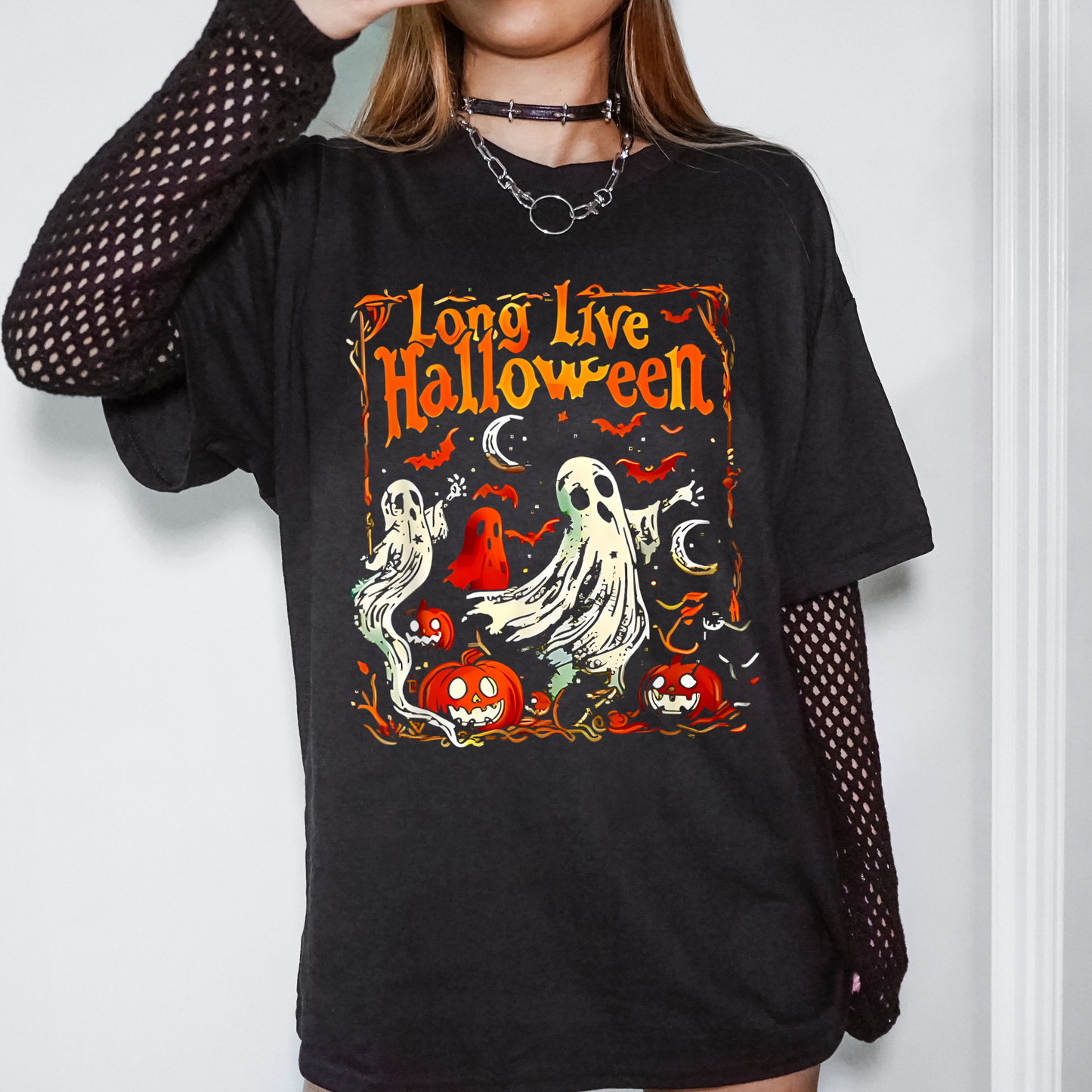 Long Live Halloween, Spooky, Pumpkins, Ghosts, Trending Graphic Tee, Tshirt