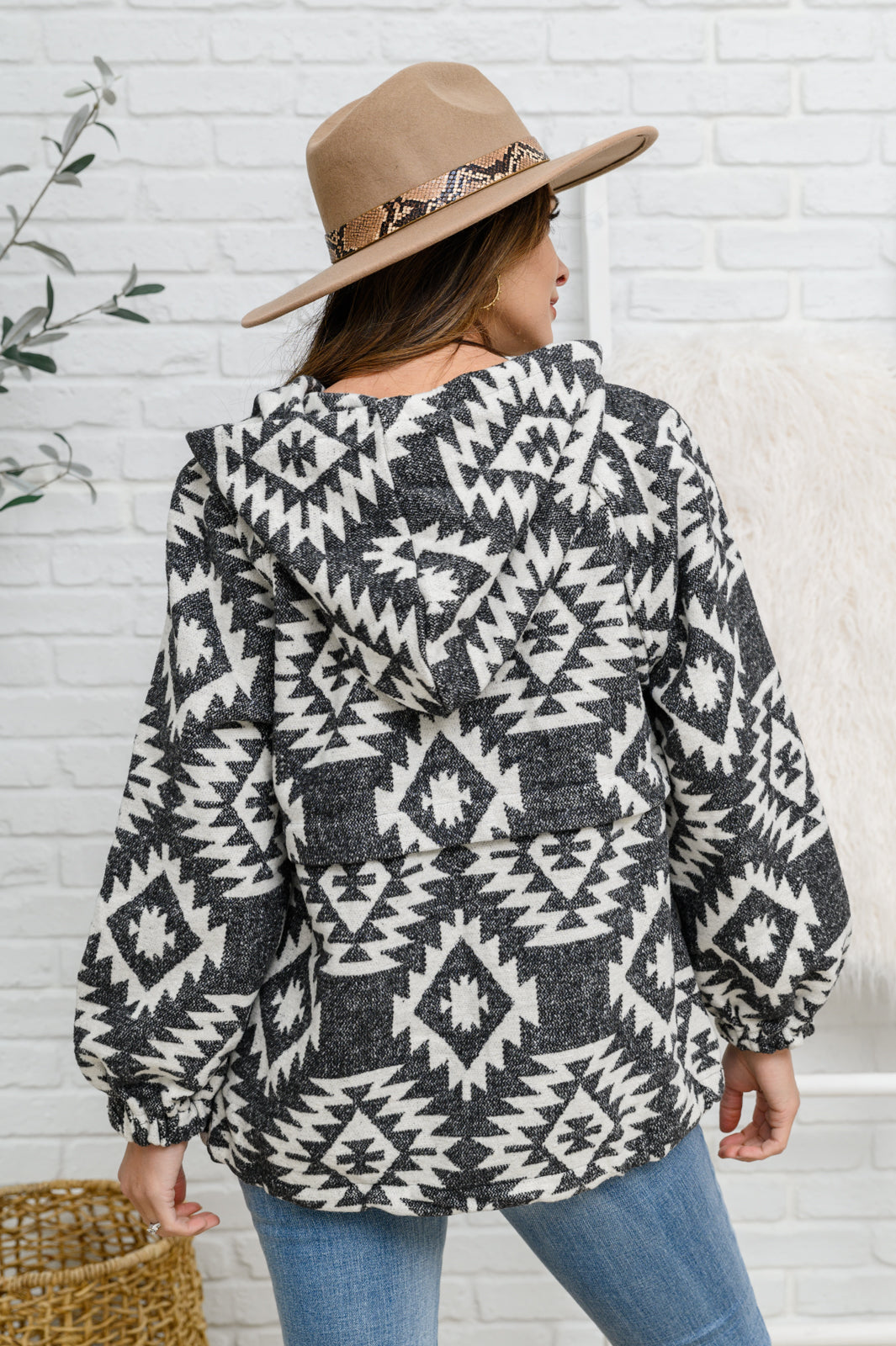 Hoodie Black & White Lounge Day Hoodie Sweet Rae's Boutique