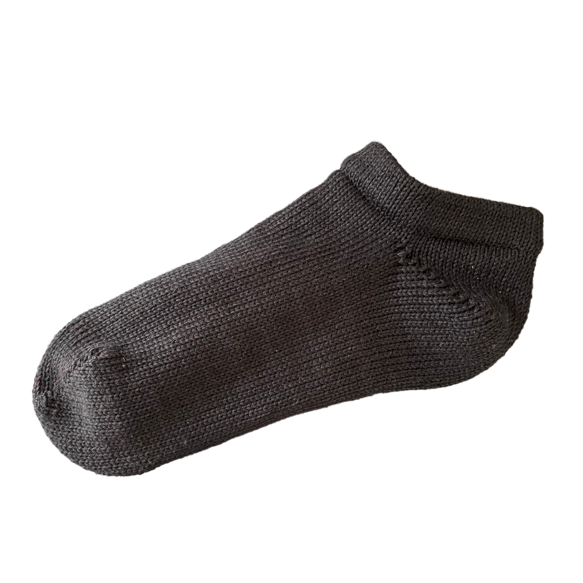 Men's 100% Cotton Low Cut Ankle Socks Black Color Solid