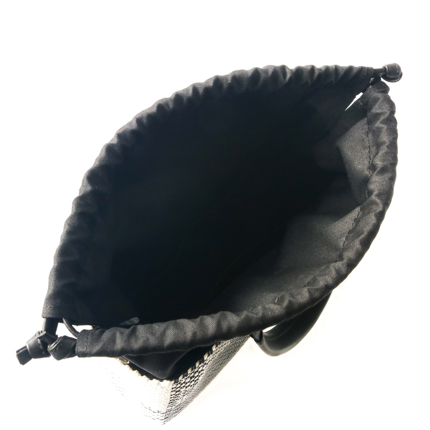 Medium Woven Crossbody Drawstring Bag Lucy