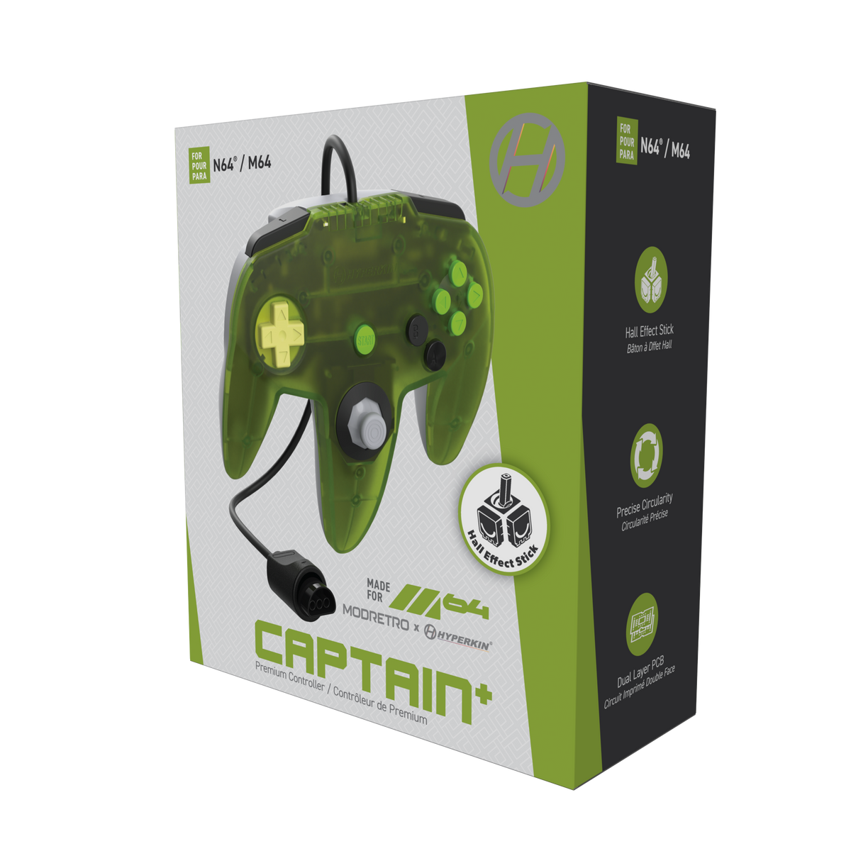 M64 Captain+ Premium Controller Special Edition Emerald - Hyperkin