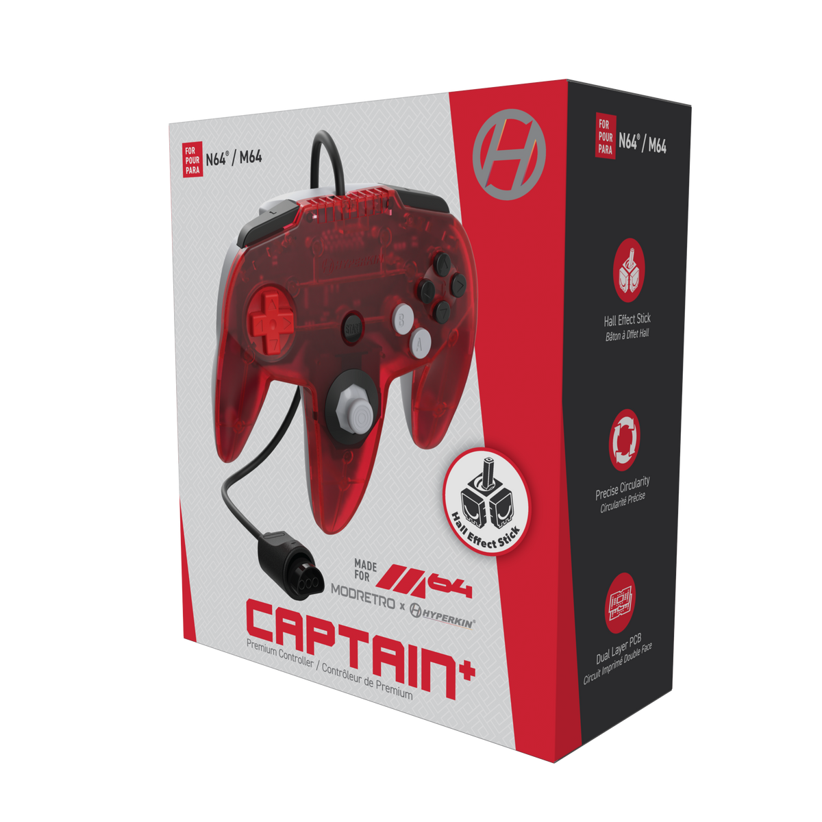 M64 Captain+ Premium Controller Special Edition Ruby - Hyperkin