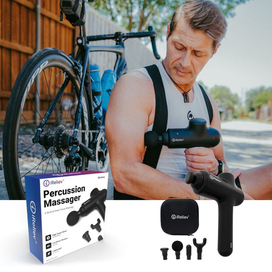 Percussion Massage Gun 3 Intensity Levels Device iReliev