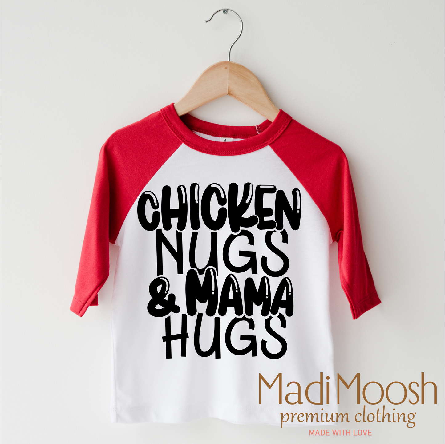 Chicken Nugs And Mama Hugs Shirt - Cute Kids Tee
