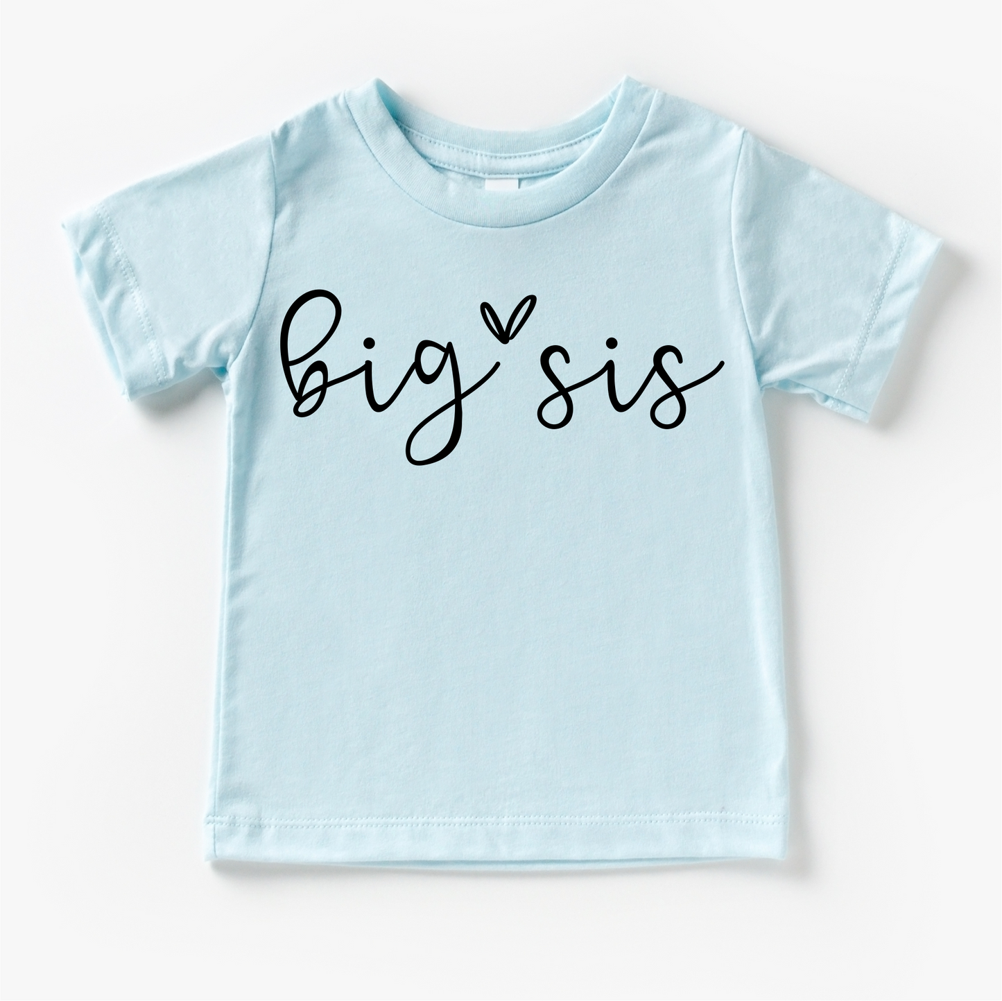 Big Sis Sister Siblings Family Shirt Soft Cotton Tee Madi Moosh