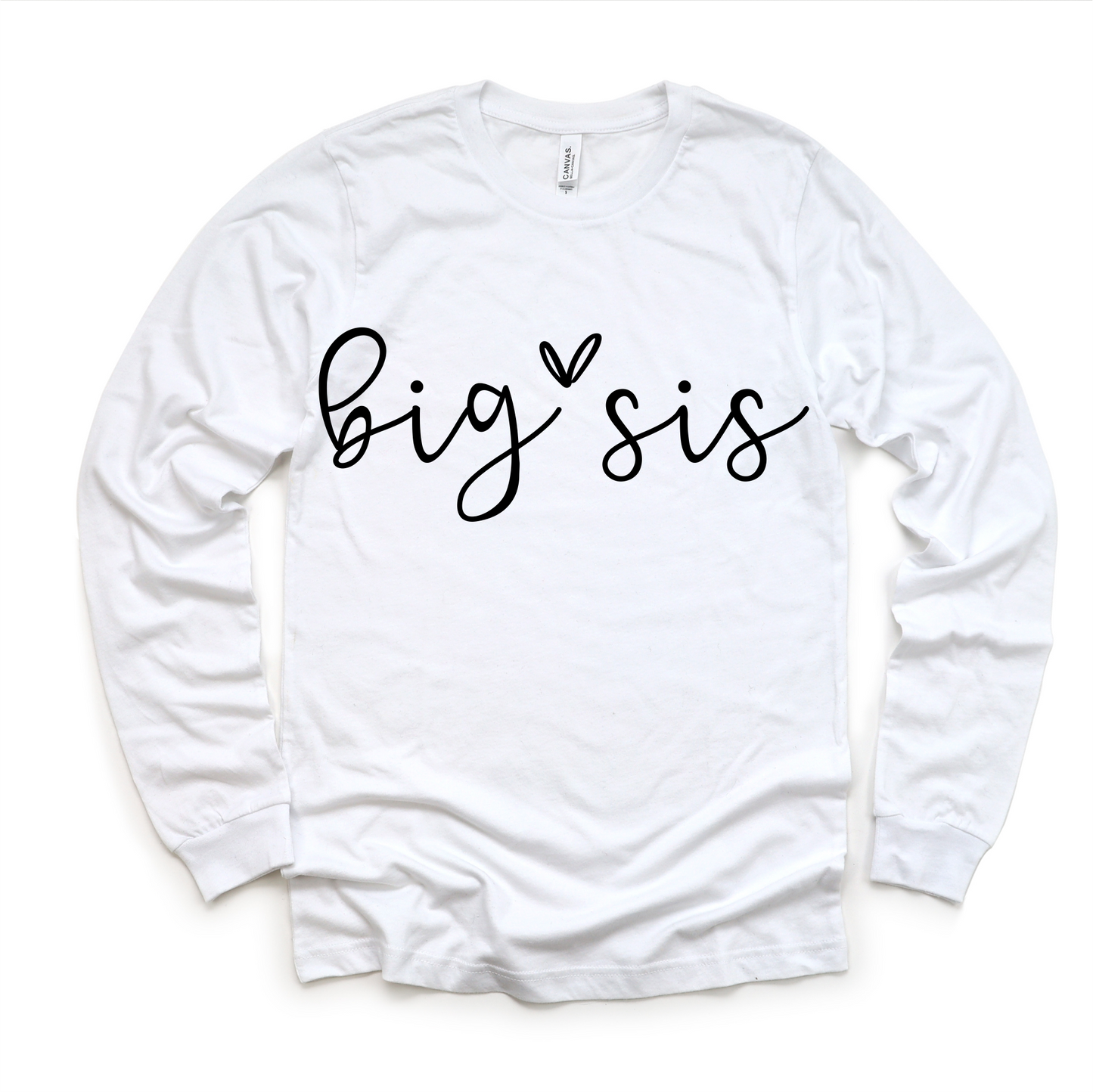Big Sis Sister Siblings Family Shirt Soft Cotton Tee Madi Moosh