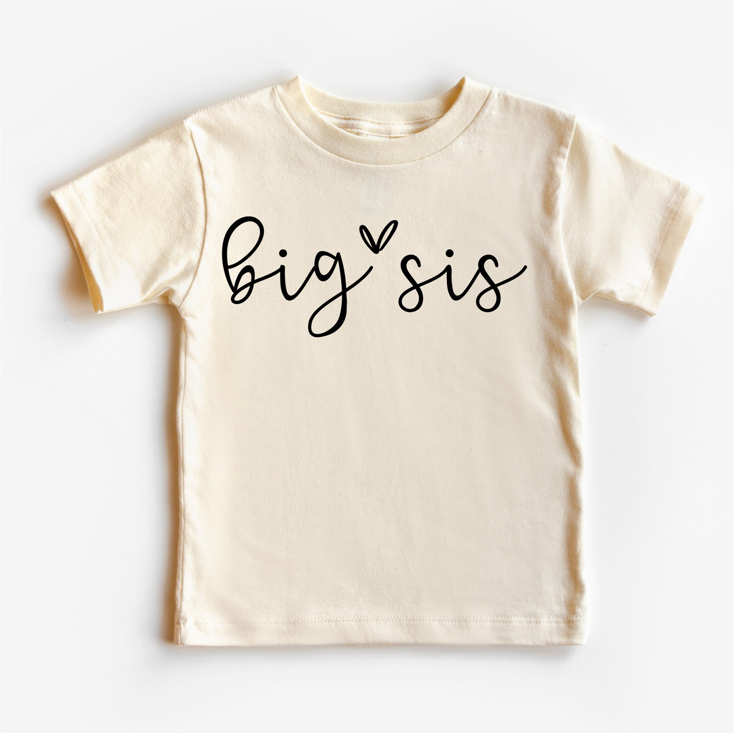 Big Sis Sister Siblings Family Shirt Soft Cotton Tee Madi Moosh