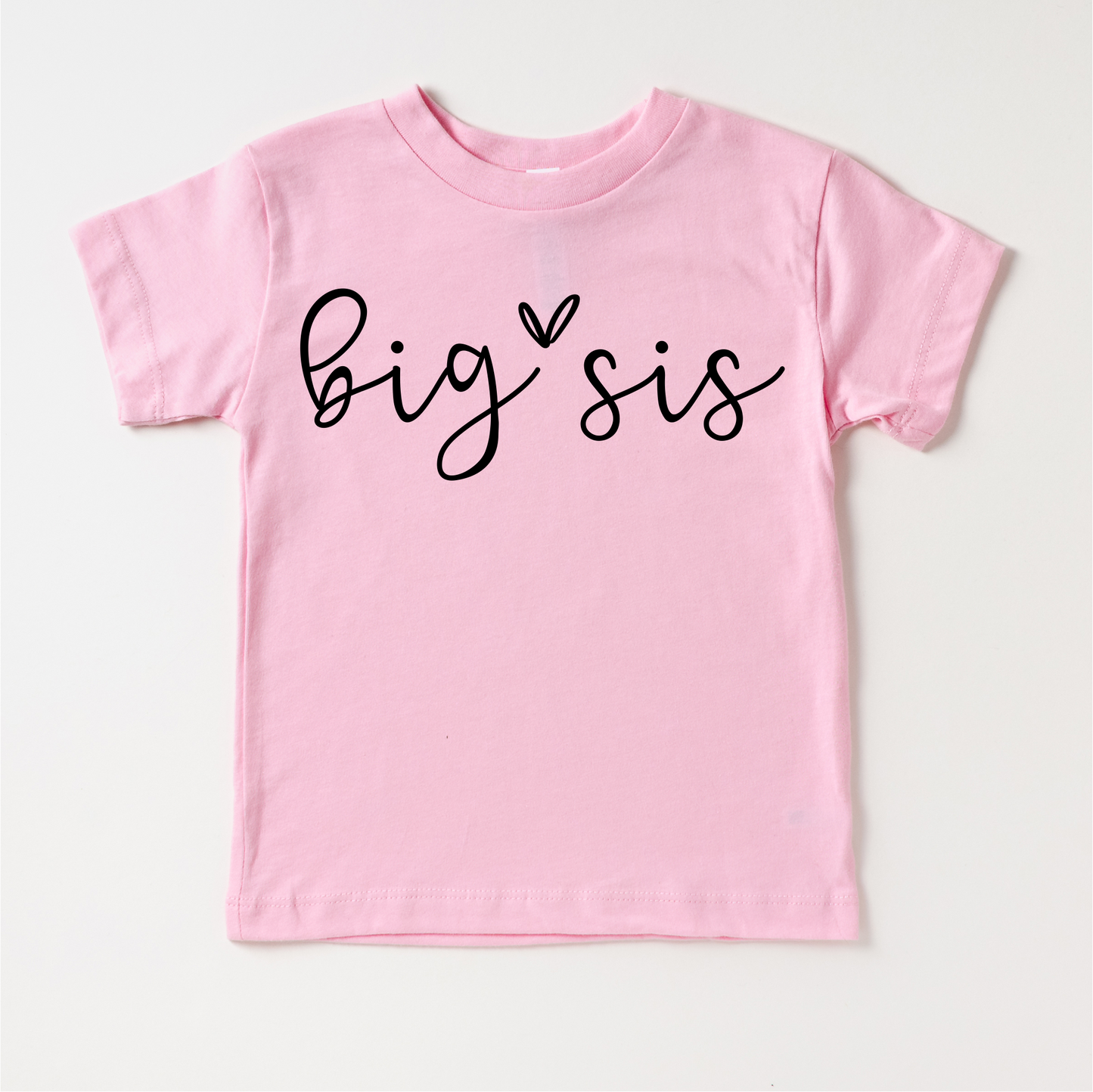 Big Sis Sister Siblings Family Shirt Soft Cotton Tee Madi Moosh