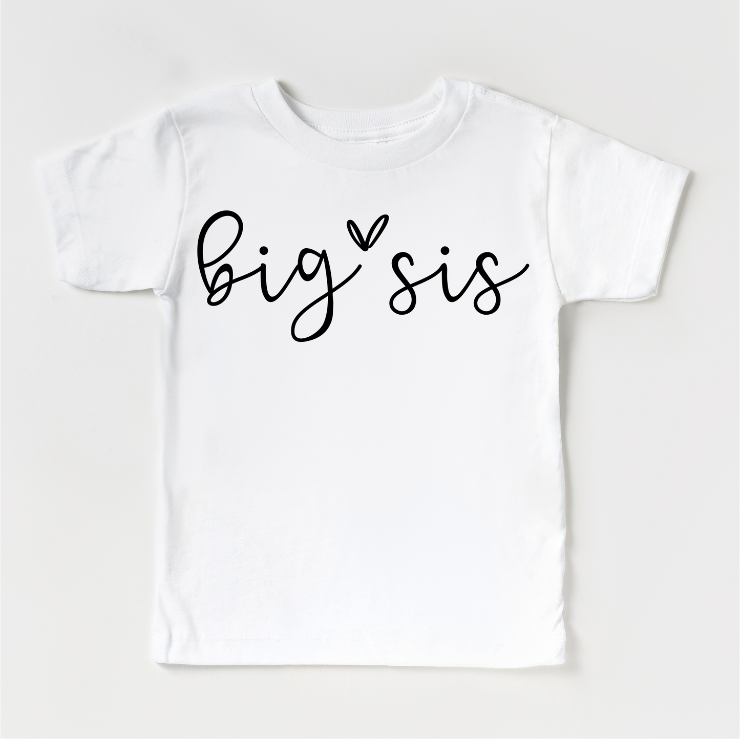 Big Sis Sister Siblings Family Shirt Soft Cotton Tee Madi Moosh
